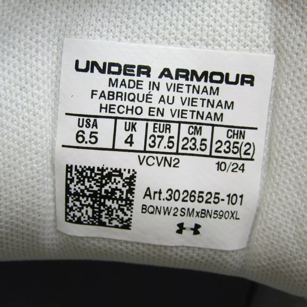 NEW UNDER ARMOUR Womens HOVR Turbulence 2 Sneakers Size 6.5 Running  White UA - Picture 3 of 7